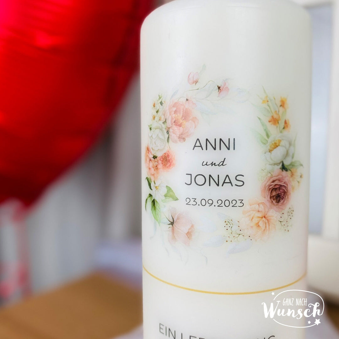 Personalisierte Hochzeitskerze – Hochzeit Geschenk, Traukerze