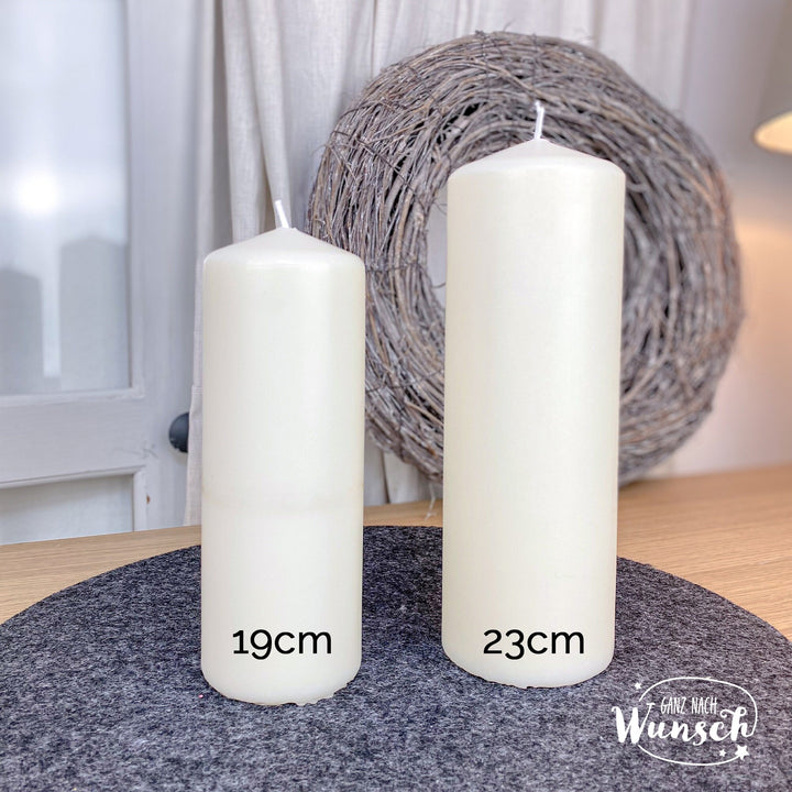 Hochzeitskerze mit Namen und Hochzeitsdatum