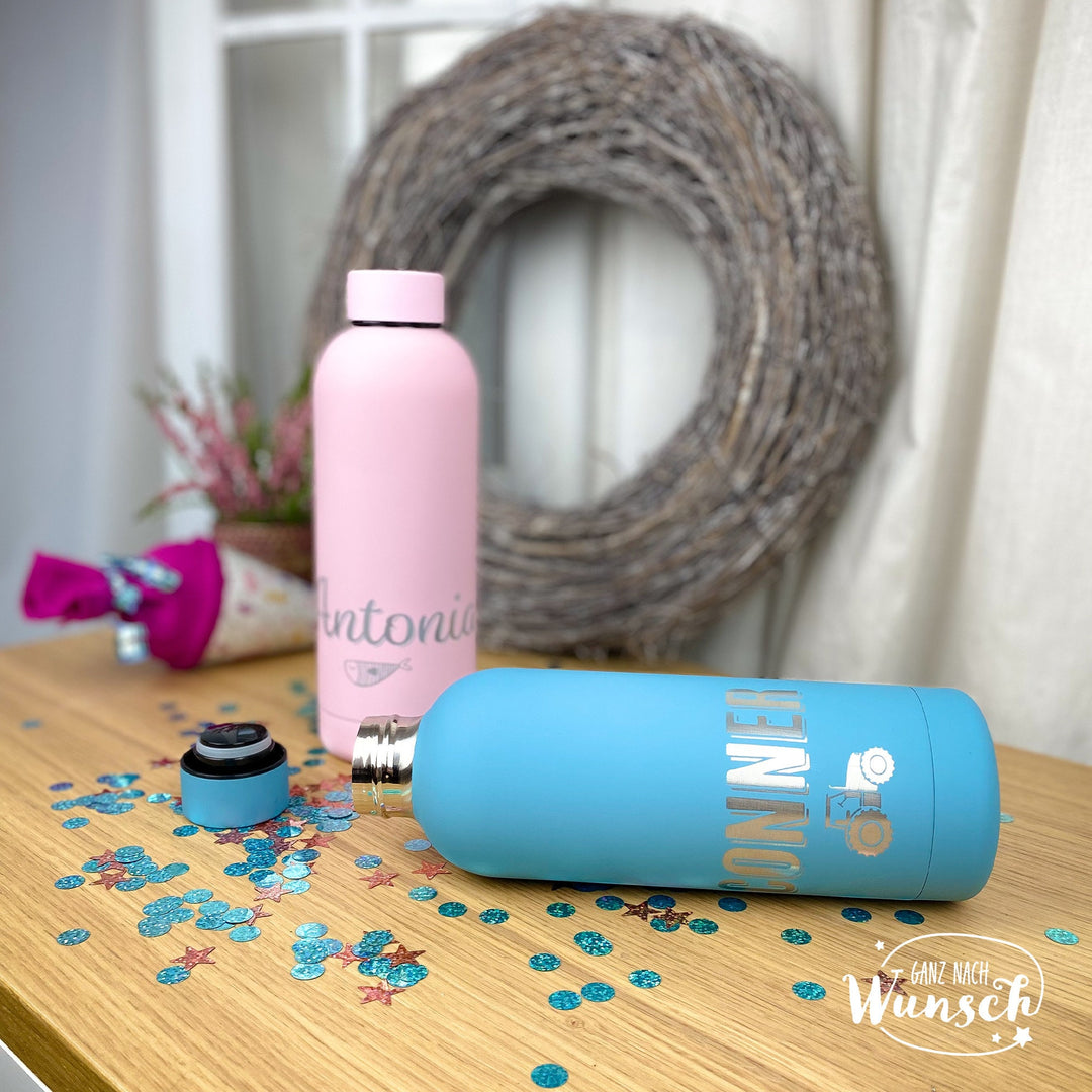 Edelstahl-Wasserflasche mit Namensgravur