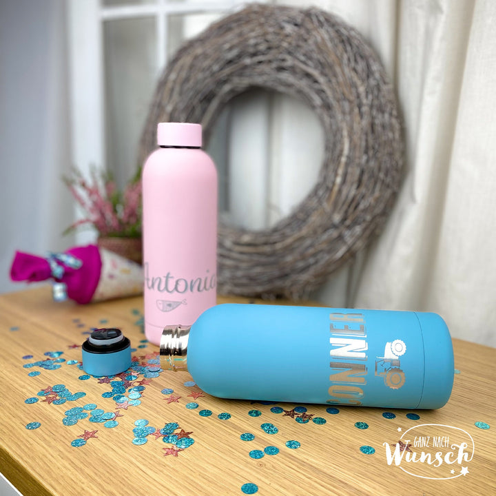 Edelstahl-Wasserflasche mit Namensgravur