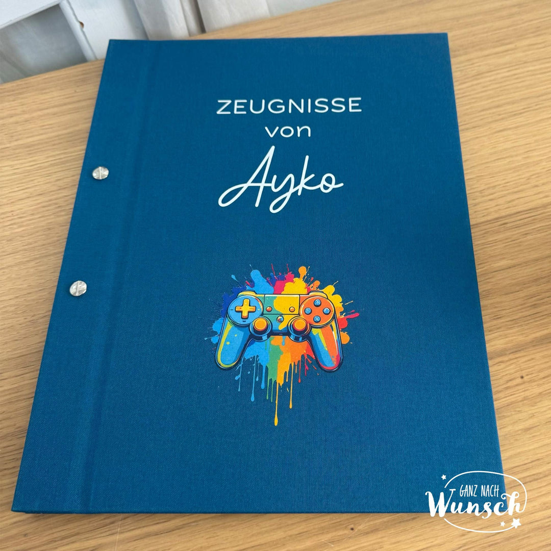Zeugnisordner DIN A4 „Controller“ mit Namen