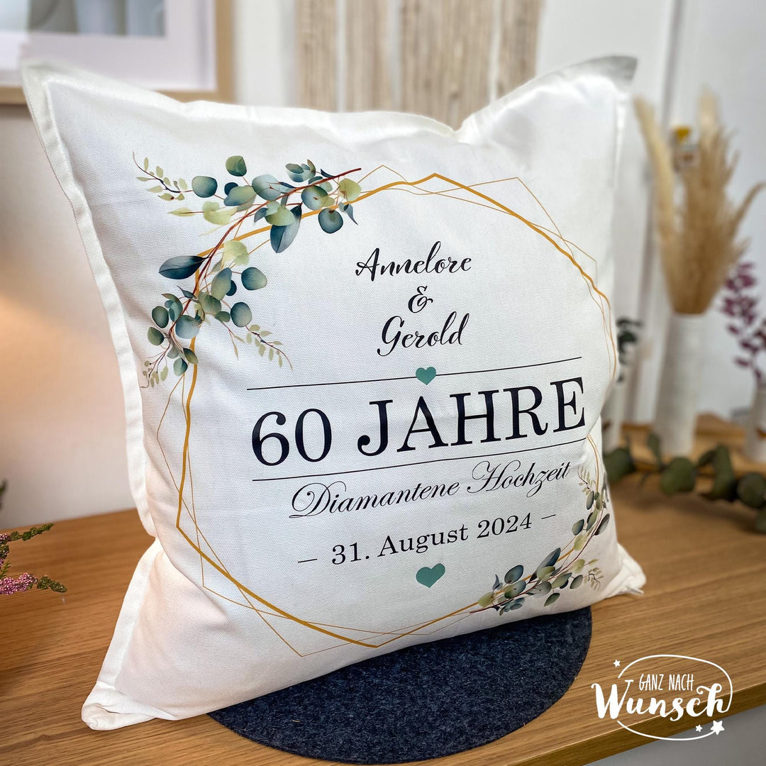 Personalisiertes Kissen zur Diamantenen Hochzeit