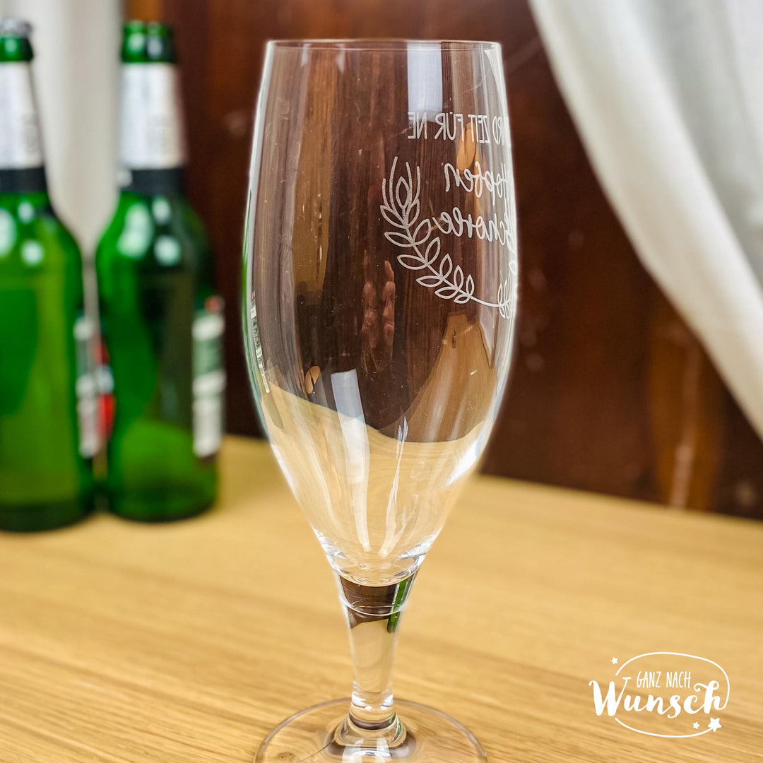 Bierglas „Es wird Zeit für ne Hopfenschorle“