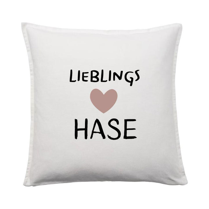 Kissenbezug „Lieblingshase“ mit Herz