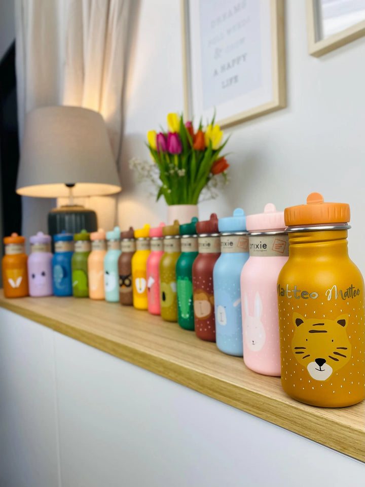 Trixie Trinkflasche 350ml personalisiert mit Namen | Kinder Edelstahl Trinkflasche | GNW