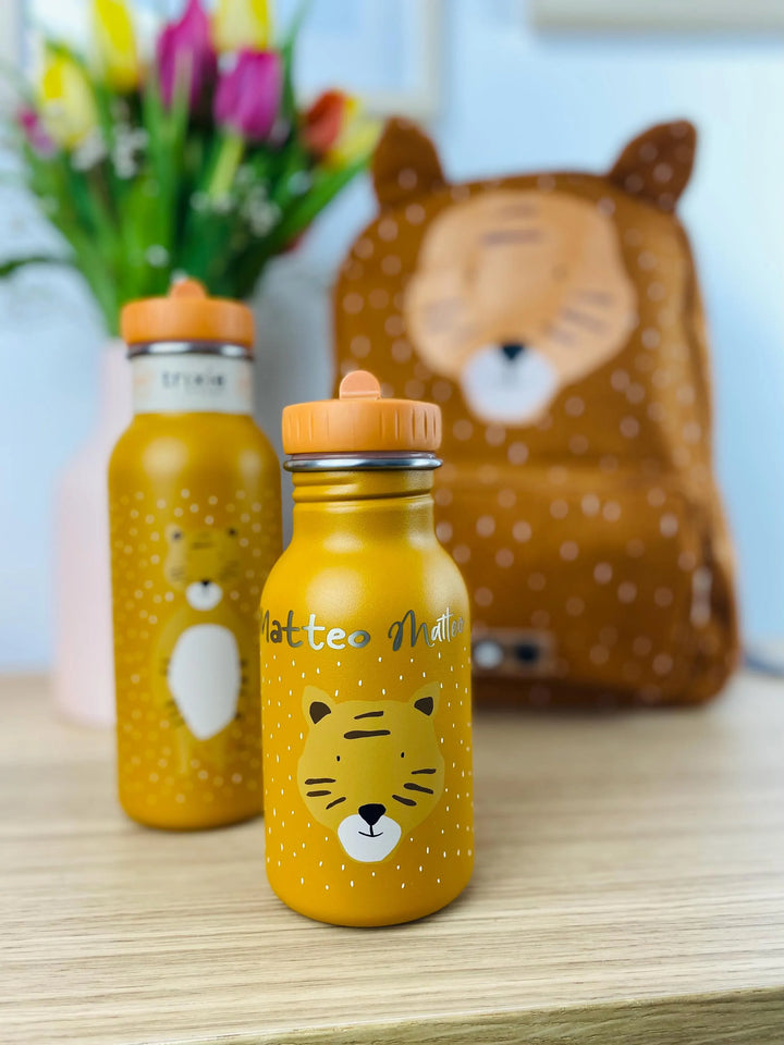Trixie Trinkflasche 350ml personalisiert mit Namen | Kinder Edelstahl Trinkflasche | GNW