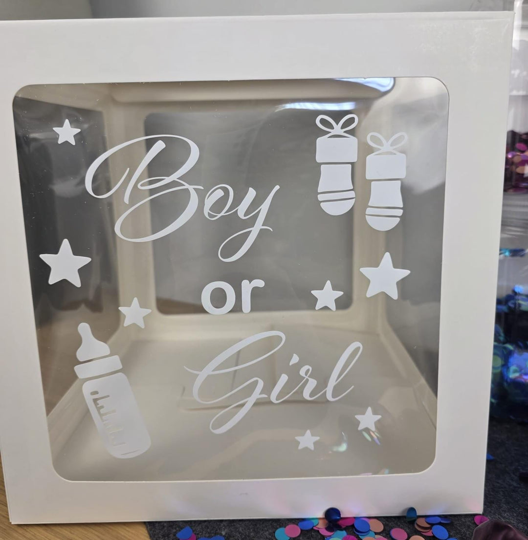 Gender Reveal Ballonbox personalisiert