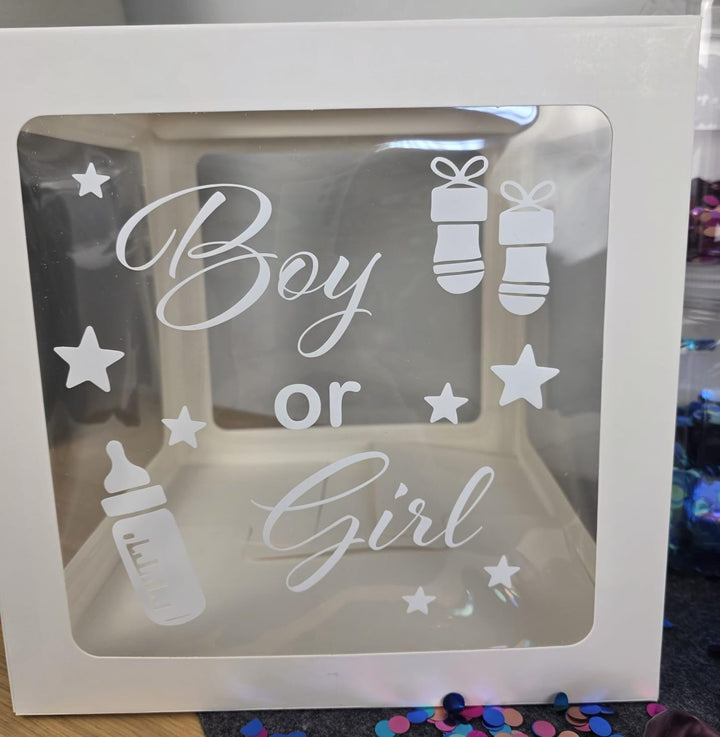 Gender Reveal Ballonbox personalisiert