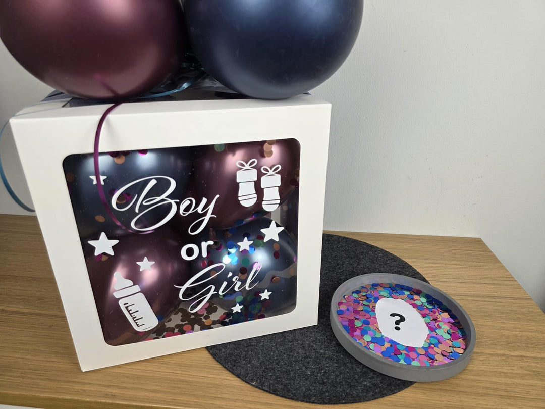 Gender Reveal Ballonbox personalisiert