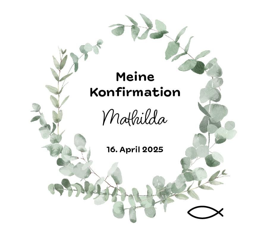 Fotoalbum zur Konfirmation oder Kommunion mit Namen