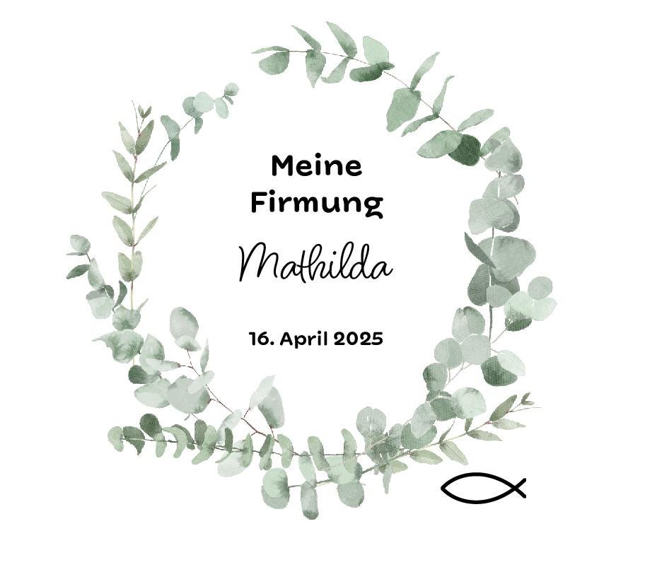 Fotoalbum zur Konfirmation oder Kommunion mit Namen