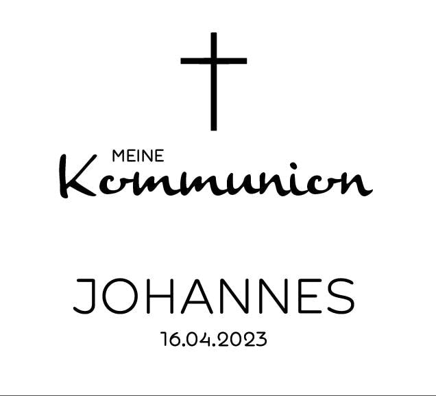 Windlicht aus Kristallglas mit Kreuz-Gravur