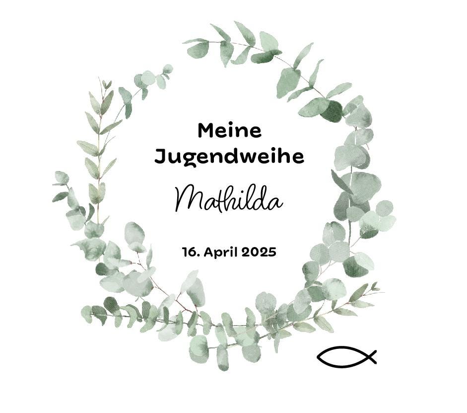Fotoalbum zur Konfirmation oder Kommunion mit Namen