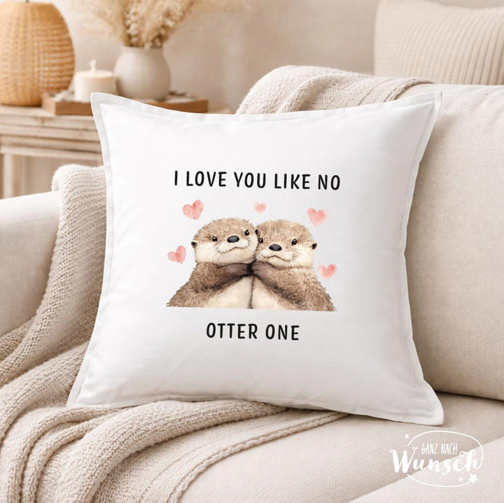 Kissenbezug 50 × 50 cm „I love you like no otter one“