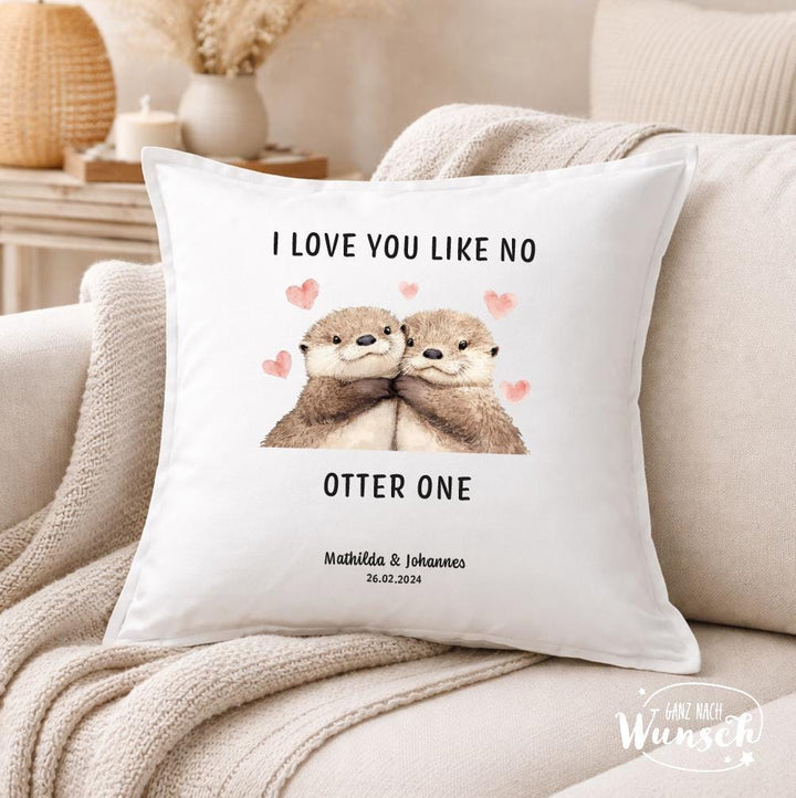 Kissenbezug 50 × 50 cm „I love you like no otter one“