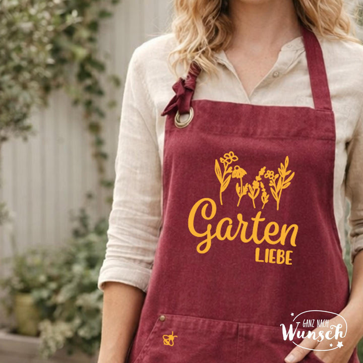 Gartenschürze „Gartenliebe“ mit Wildblumen