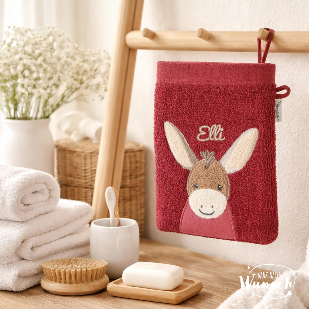 Sterntaler Waschlappen mit Namensstickerei