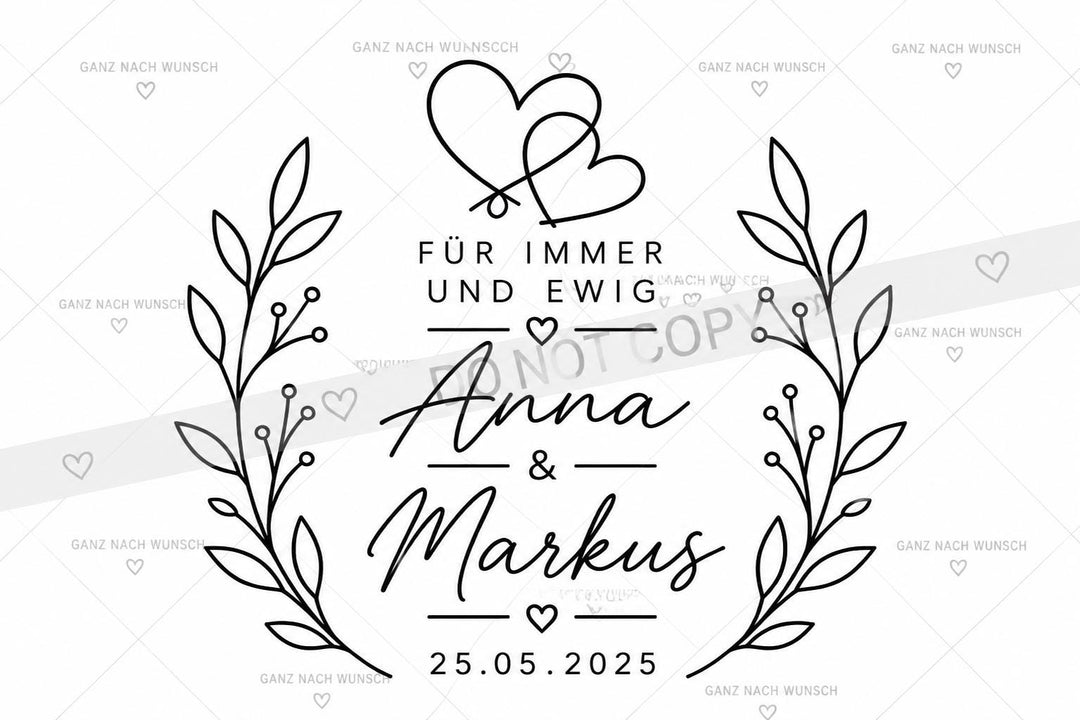 Thermobecher 330 ml zur Hochzeit mit Namen und Datum – Bild 3