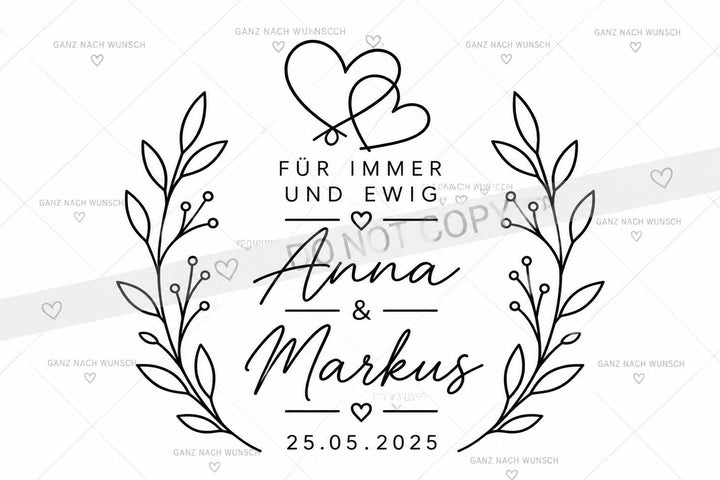 Thermobecher 330 ml zur Hochzeit mit Namen und Datum – Bild 3