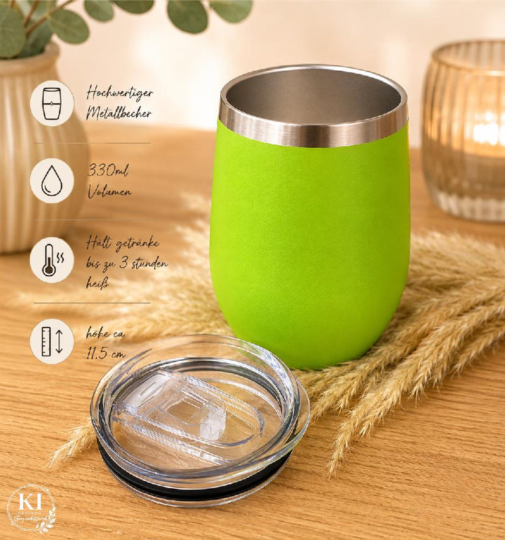 Thermobecher 330 ml zur Hochzeit mit Namen und Datum – Bild 4