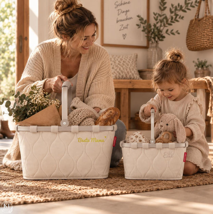 Reisenthel Carrybag Puffer Stone – Einkaufskorb Beige