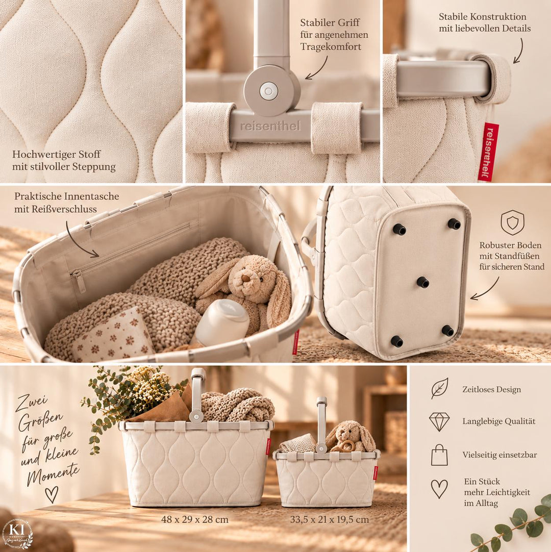 Reisenthel Carrybag Puffer Stone – Einkaufskorb Beige