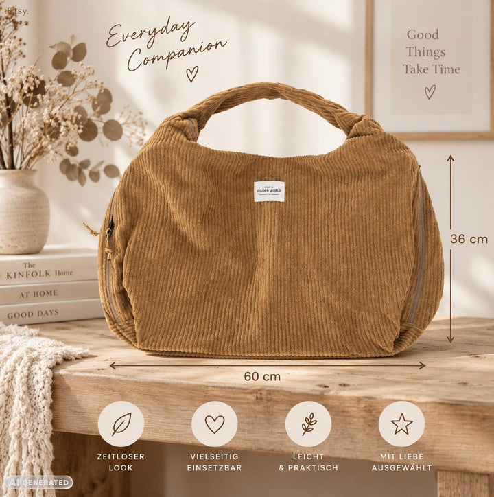 XXL Cord-Shopper mit Namensstick – Bild 4