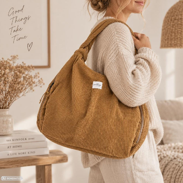 XXL Cord-Shopper mit Namensstick – Bild 3
