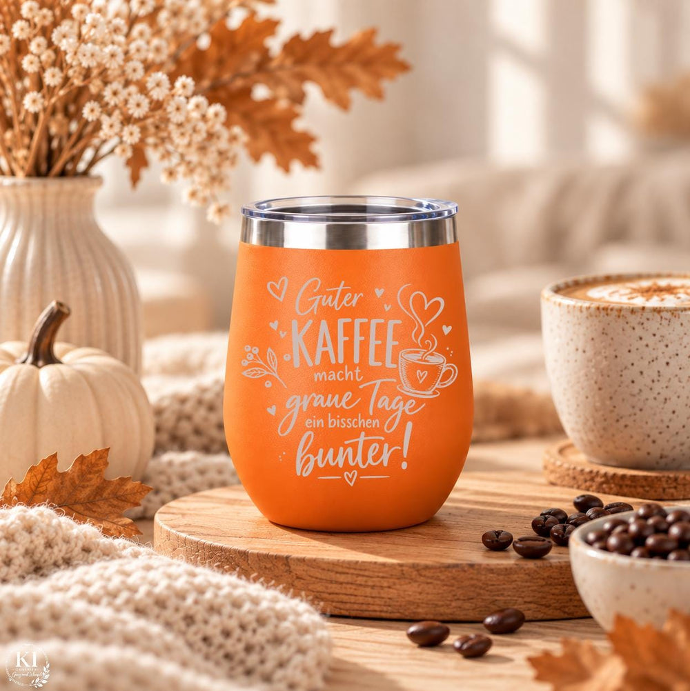 Thermobecher 330 ml „Guter Kaffee“ – 15 Farben