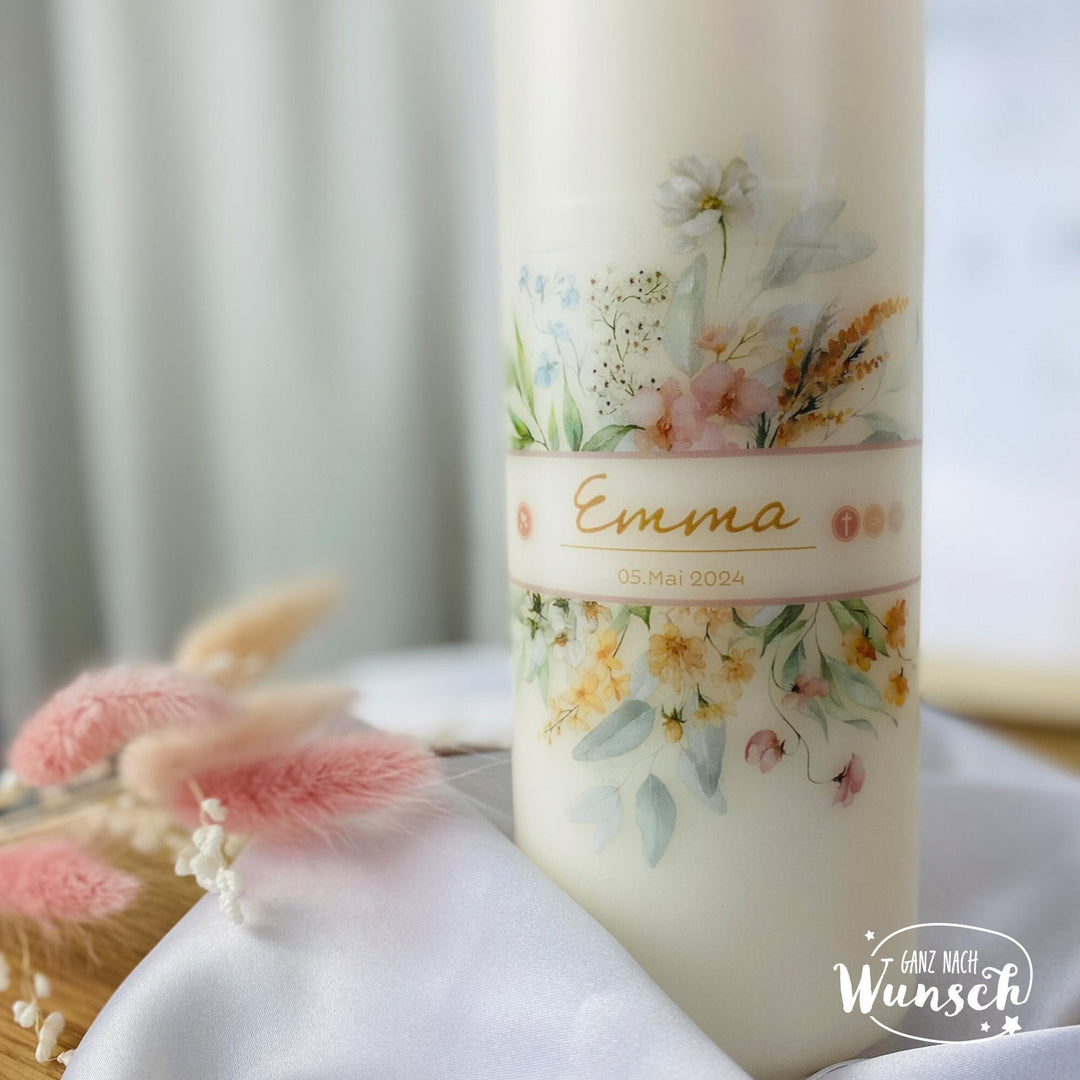 Kerze mit Namen – für Taufe, Geburt oder Konfirmation
