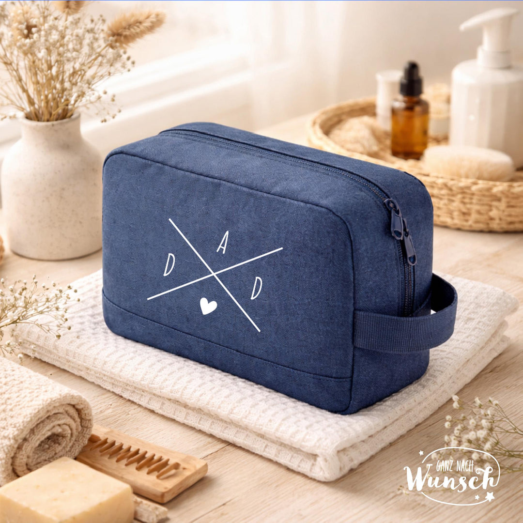 Kulturtasche aus recyceltem Polyester – Geschenk für Papa