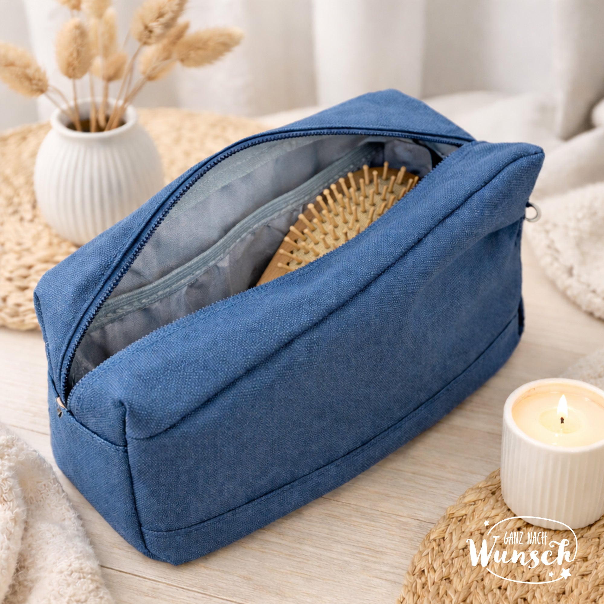 Kulturbeutel Kinder personalisiert mit Zug und Namen | Kulturtasche | Waschtasche | Geschenk für Junge | Kosmetiktasche | Lok | Geburt |Baby