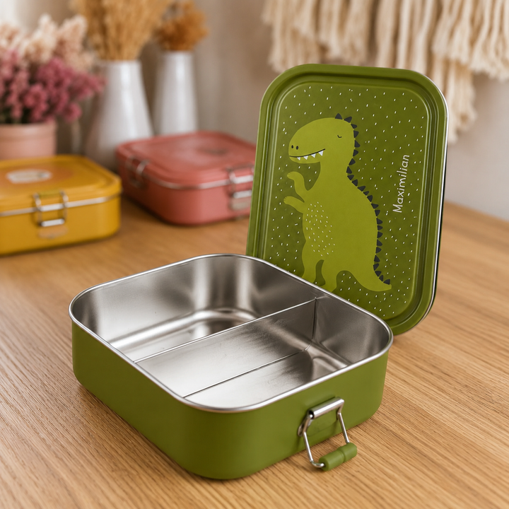 Trixie Brotdose groß personalisiert mit Namen | Kinder Lunchbox Edelstahl | GNW