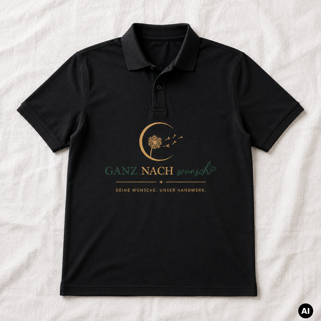 Poloshirt selbst gestalten – eigenes Foto & Text – Wunschdesign