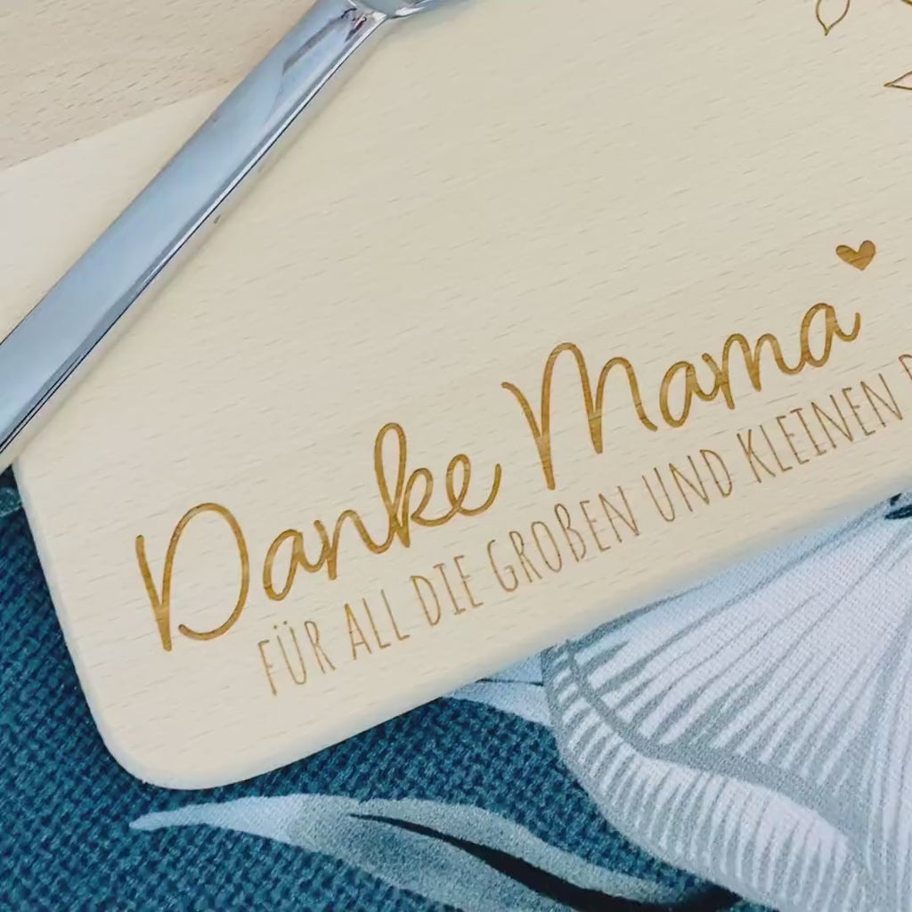 Frühstücksbrettchen Holz | Danke | Holzbrett | Geschenkidee | Geburtstagsgeschenk | Brettchen | Frühstücksbrett | Muttertag | Weihnachten