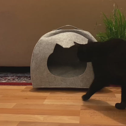 Haustierzubehör - Katzenmöbel - Bedrucktes Katzenkörbchen