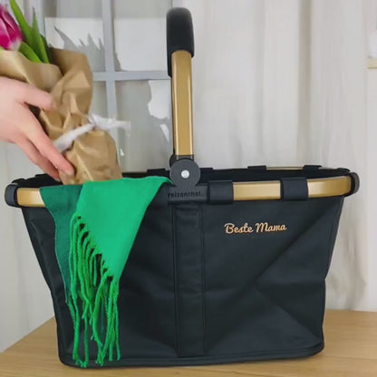 Einkaufskorb Reisenthel personalisiert mit Stick | Geschenk Oma | Mama | Geburtstagsgeschenk | Hochzeit | Muttertag | Junggesellenabschied