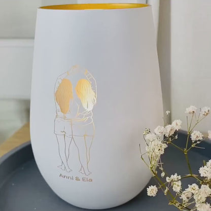 Geschenk für Freundin | Windlicht Freundschaft | Beste Freundin Geburtstagsgeschenk | Wahre Freunde | Personalisiertes Geschenk