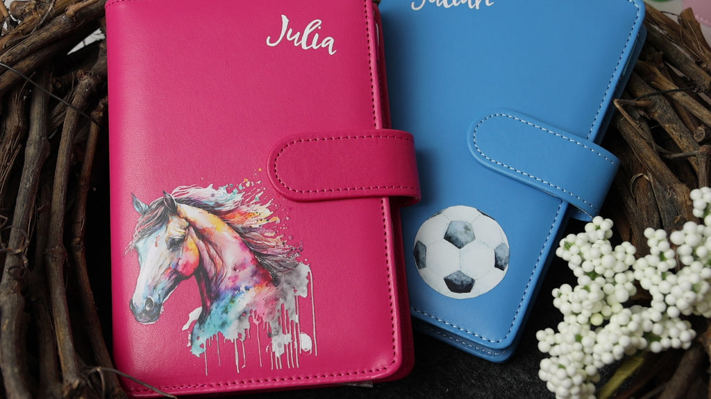 Budgetplaner Kinder A5 personalisiert | Taschengeld Planer mit Umschlägen & Name | Geschenk Einschulung, Geburtstag, Geld sparen lernen