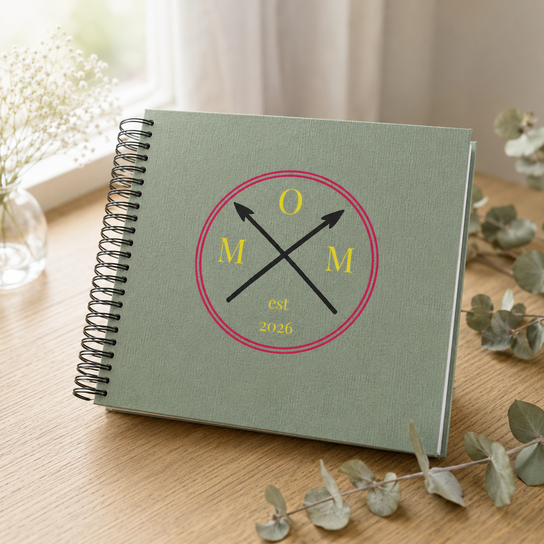 Ringbuch-Album 20x20 cm personalisiert mit Monogramm – 3 Initialen