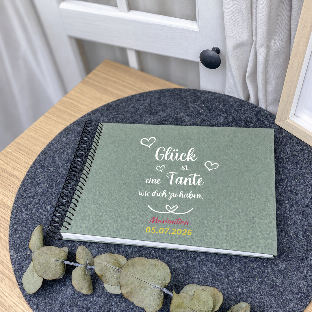 Spiralalbum personalisiert „Für die Tante“ – Geschenk beste Tante
