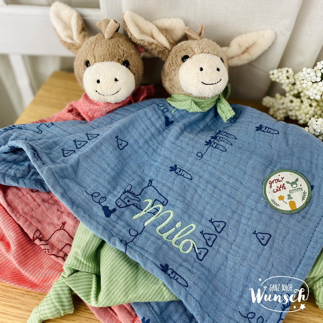 Sterntaler Schmusetuch Esel Emmilius & Emmily – personalisiert mit Namen
