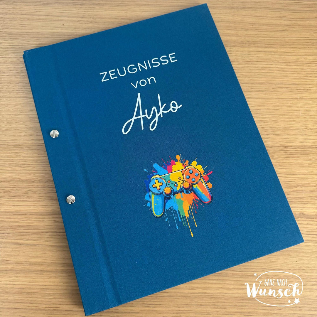 Zeugnisordner DIN A4 „Controller“ – personalisiert mit Namen